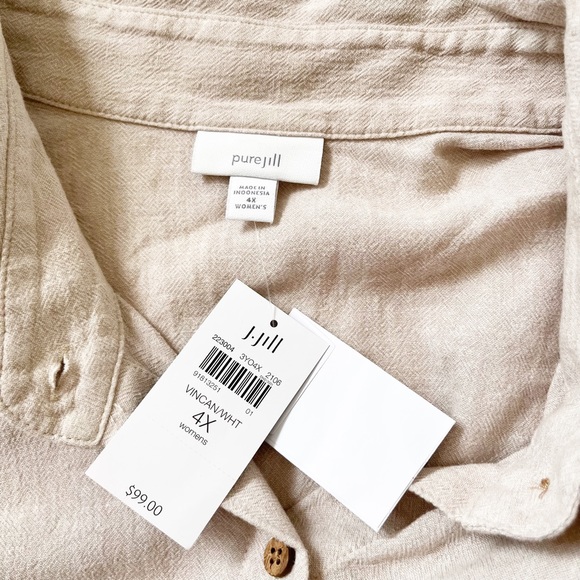 Pure Jill Linen Blend Women’s Size 4X Blouse - Picture 14 of 15